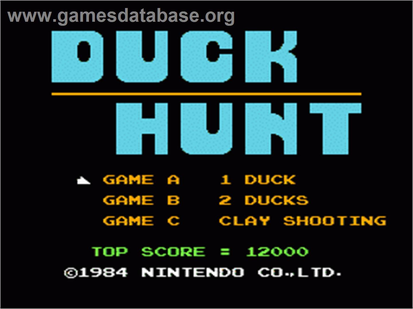 Duck Hunt - Nintendo NES - Artwork - Title Screen