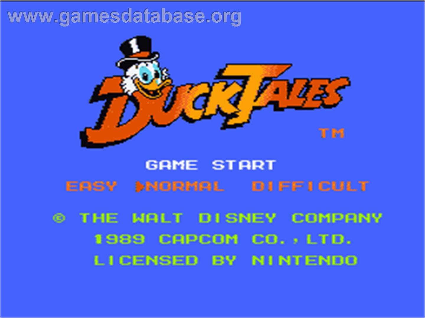 Duck Tales - Nintendo NES - Artwork - Title Screen