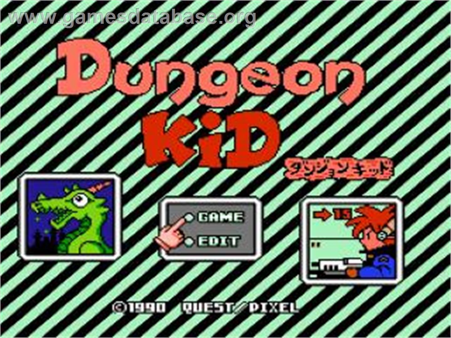 Dungeon Kid - Nintendo NES - Artwork - Title Screen
