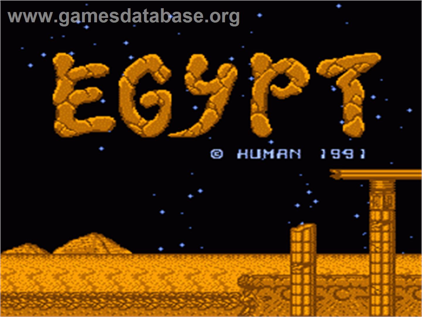 Egypt - Nintendo NES - Artwork - Title Screen
