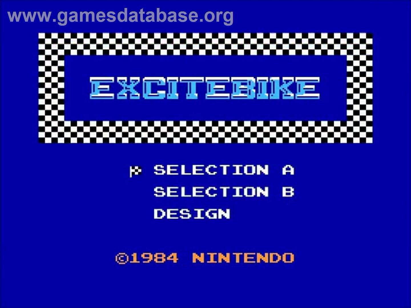Excitebike - Nintendo NES - Artwork - Title Screen