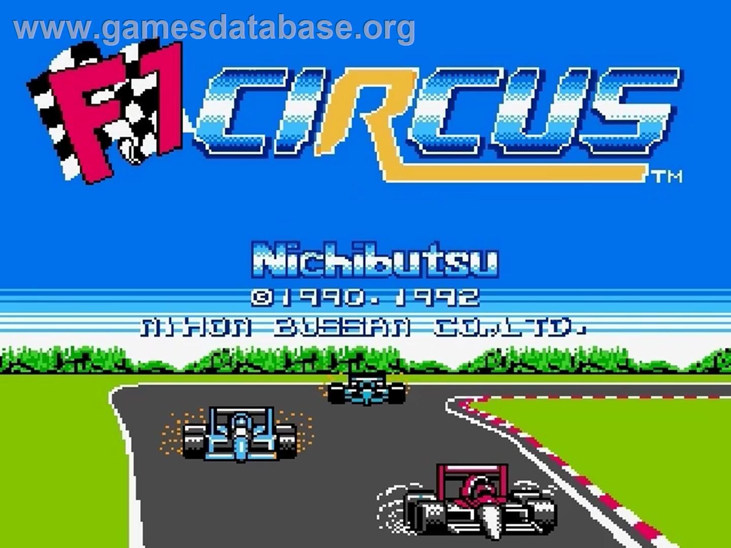 F1 Circus - Nintendo NES - Artwork - Title Screen