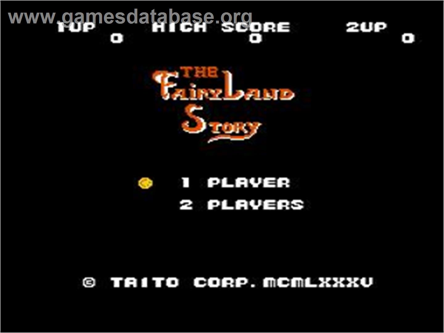 Fairyland Story, The - Nintendo NES - Artwork - Title Screen