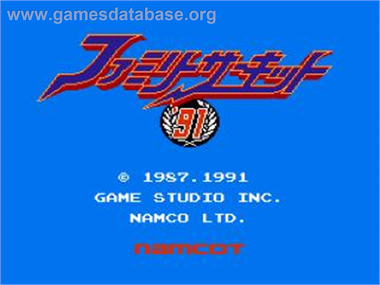 Family Circuit '91 - Nintendo NES - Artwork - Title Screen