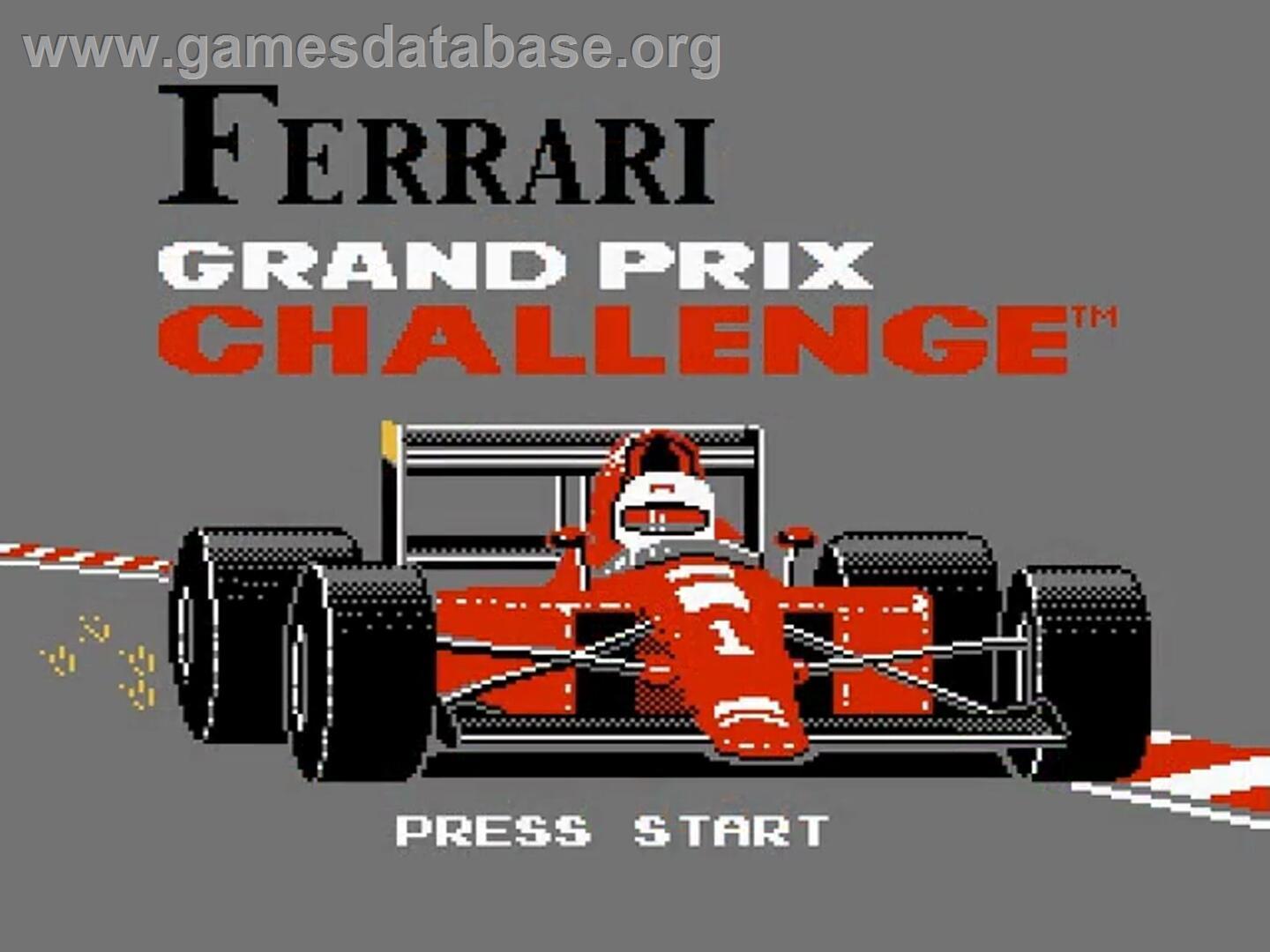 Ferrari Grand Prix Challenge - Nintendo NES - Artwork - Title Screen