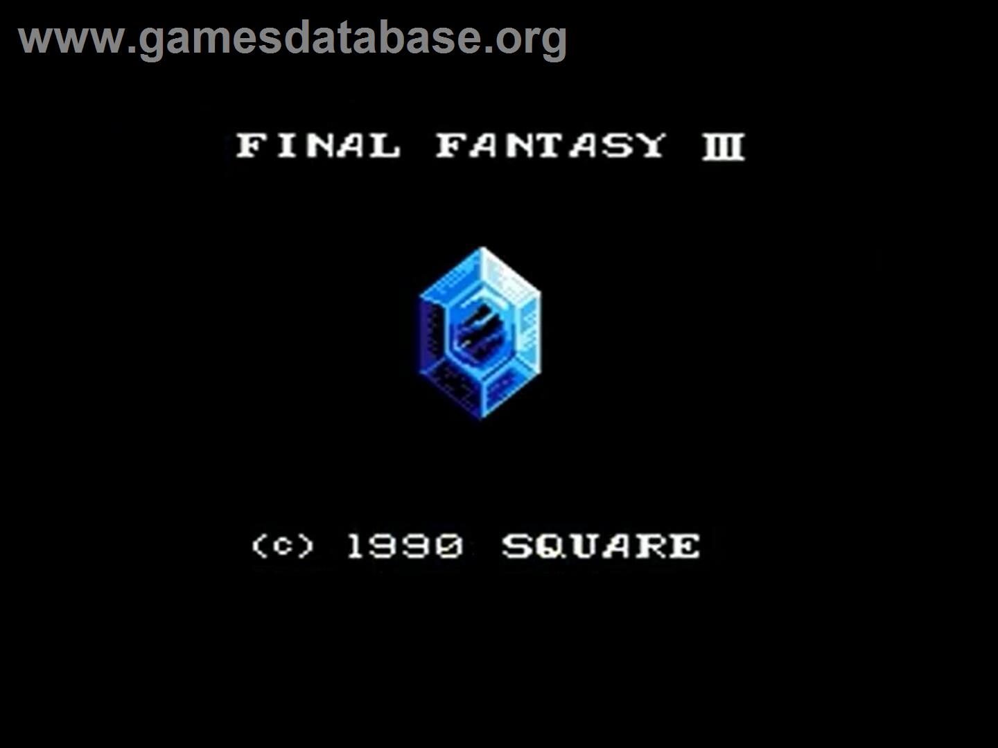 Final Fantasy 3 - Nintendo NES - Artwork - Title Screen