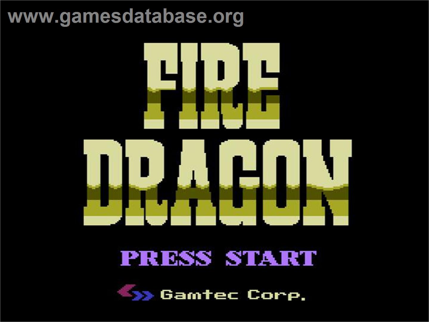 Fire Dragon - Nintendo NES - Artwork - Title Screen