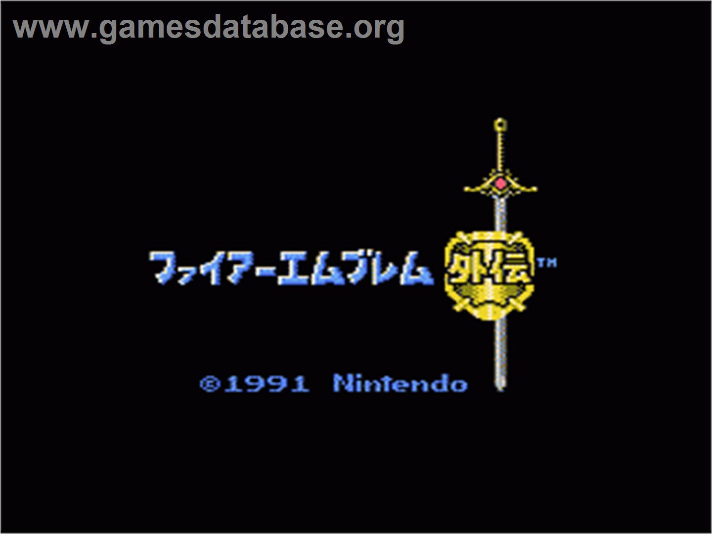 Fire Emblem Gaiden - Nintendo NES - Artwork - Title Screen