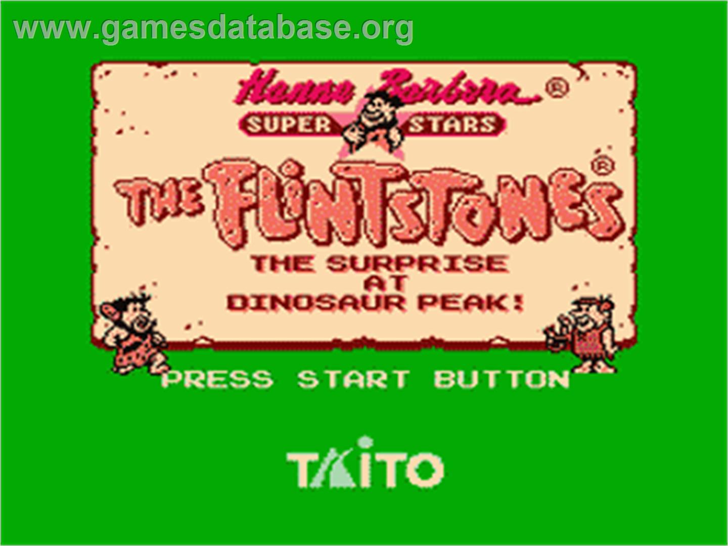 Flintstones: The Surprise at Dinosaur Peak - Nintendo NES - Artwork - Title Screen