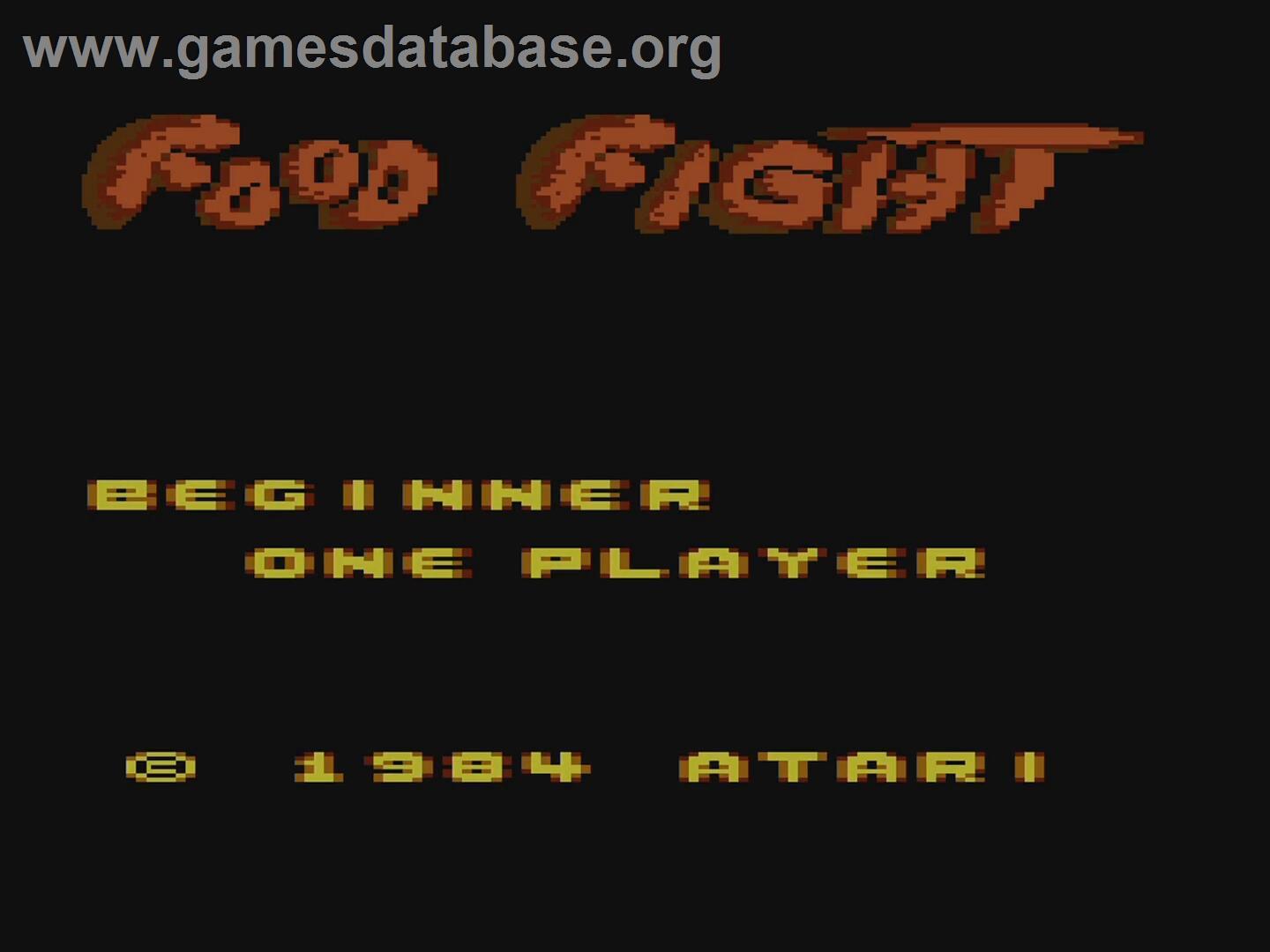 Food Fight - Nintendo NES - Artwork - Title Screen