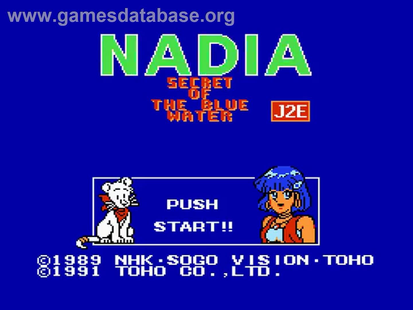 Fushigi No Umi No Nadia - Nintendo NES - Artwork - Title Screen