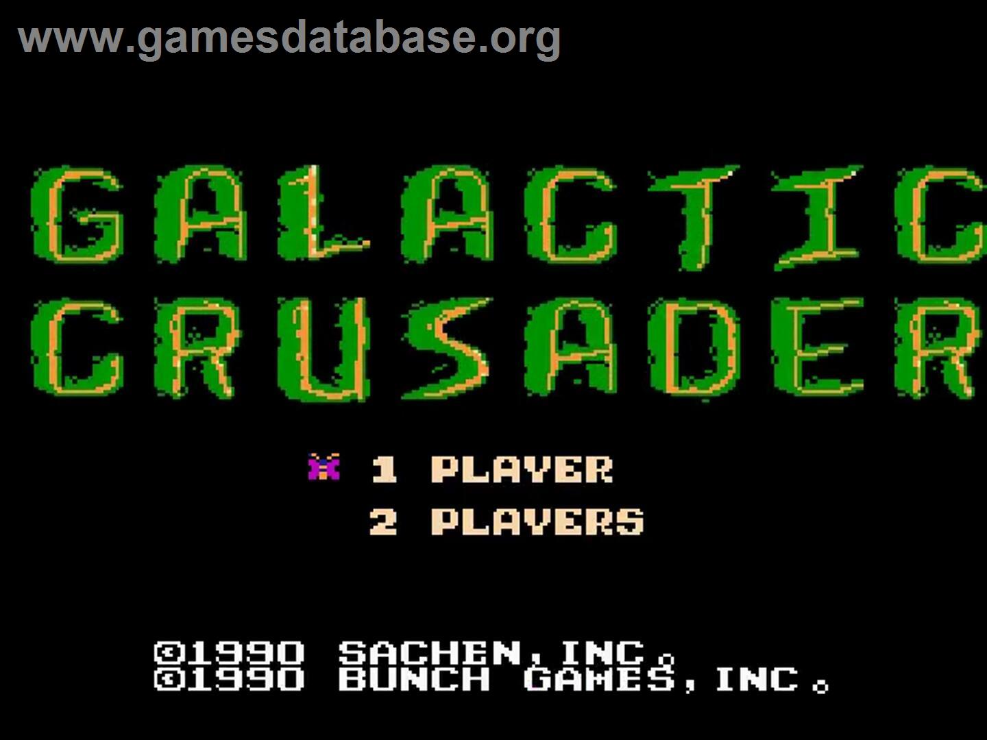 Galactic Crusader - Nintendo NES - Artwork - Title Screen