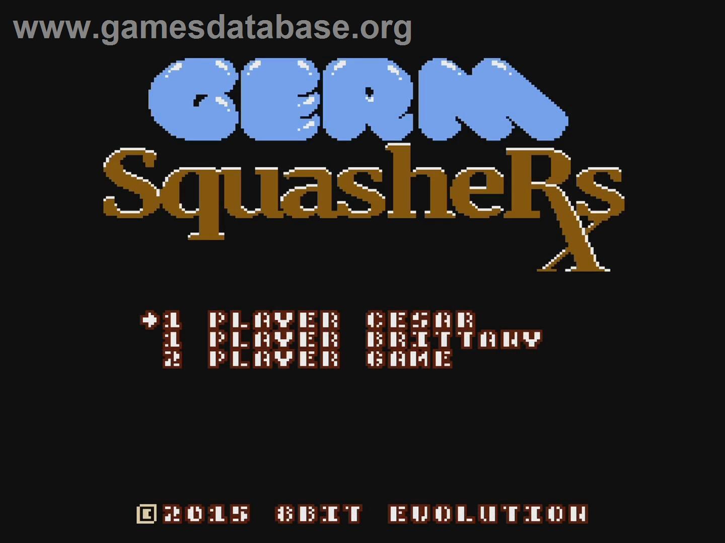 Germ Squashers - Nintendo NES - Artwork - Title Screen