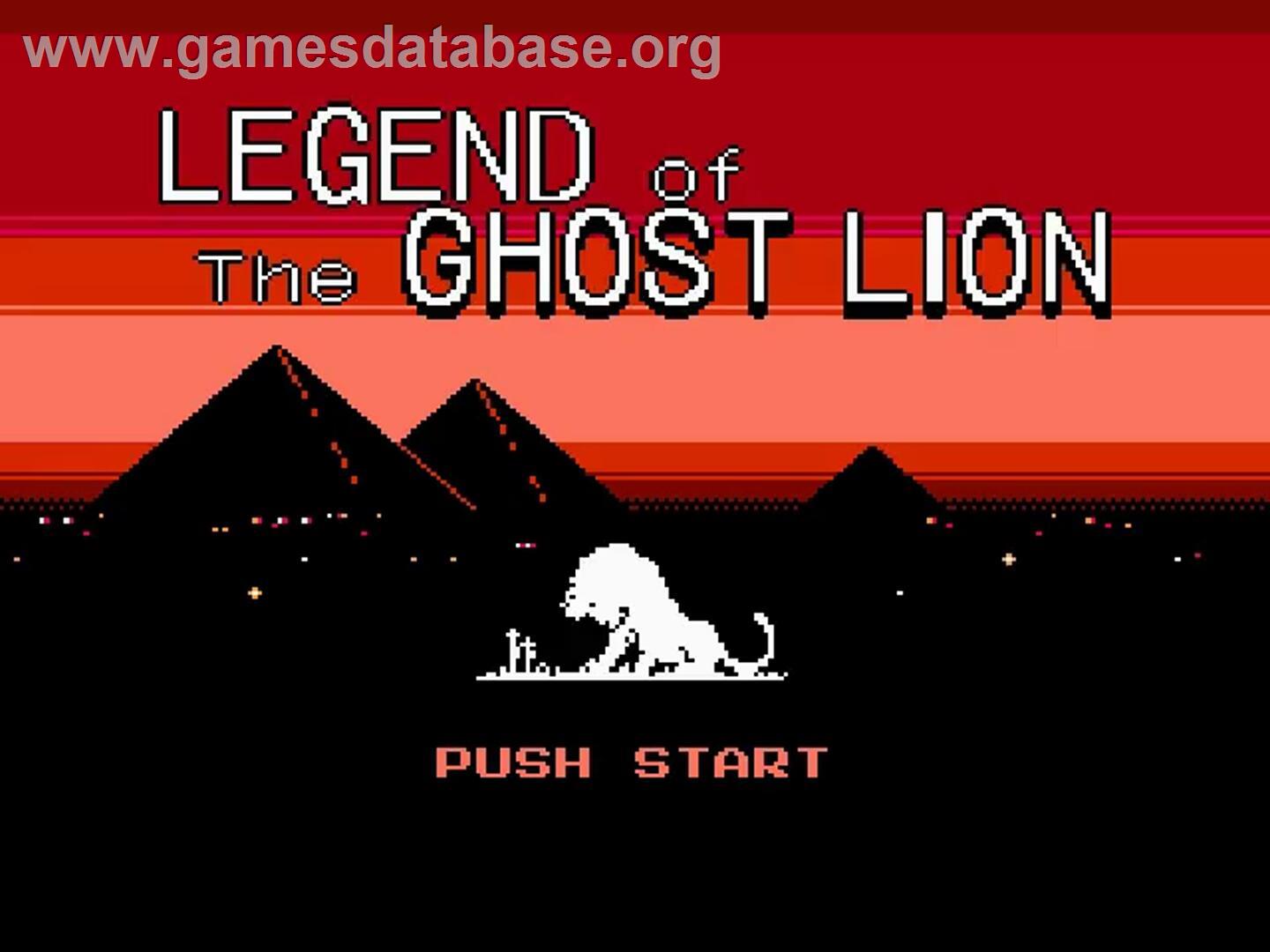 Ghost Lion - Nintendo NES - Artwork - Title Screen