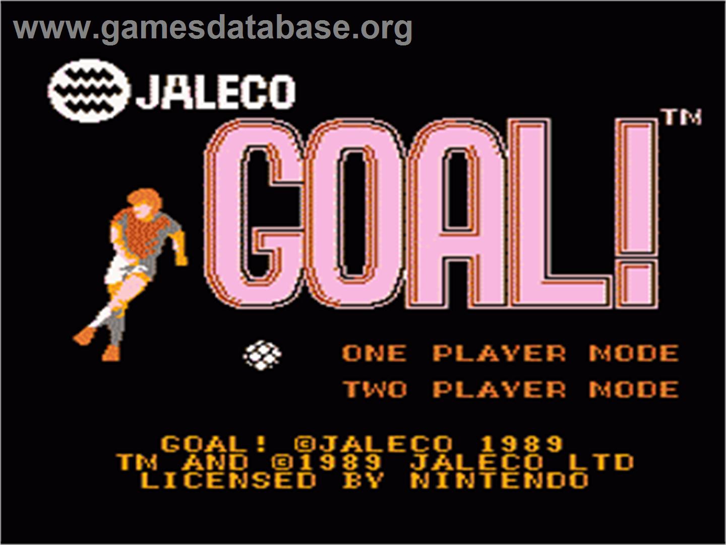 Goal - Nintendo NES - Artwork - Title Screen