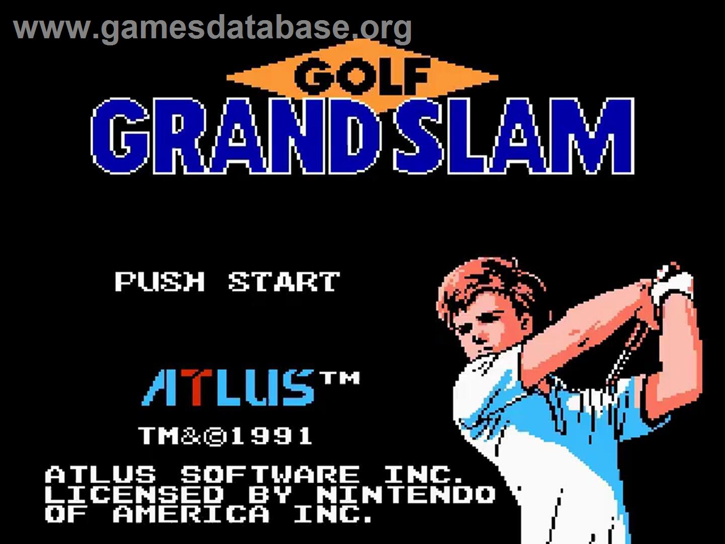 Golf Grand Slam - Nintendo NES - Artwork - Title Screen