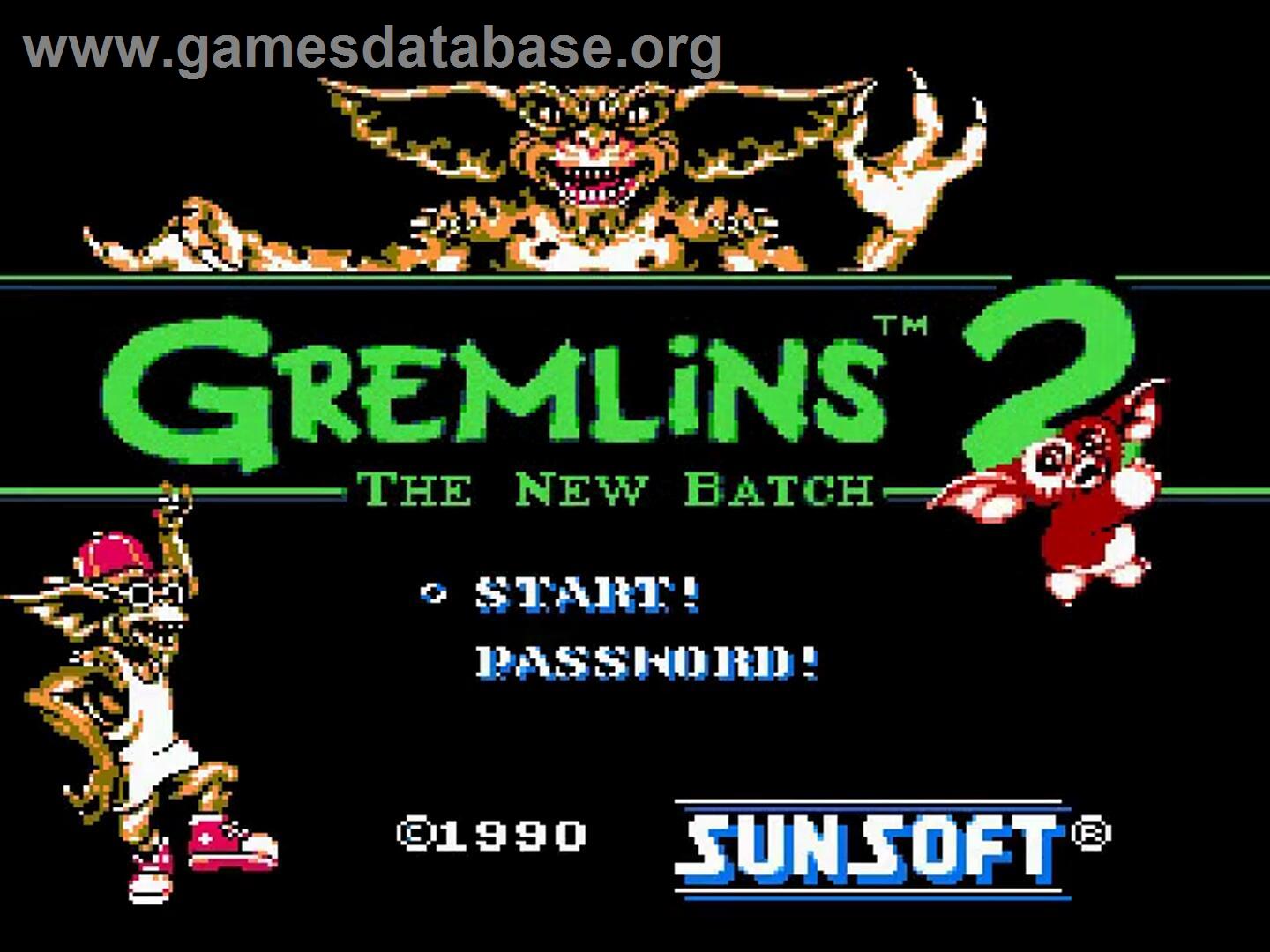 Gremlins 2 - The New Batch - Nintendo NES - Artwork - Title Screen