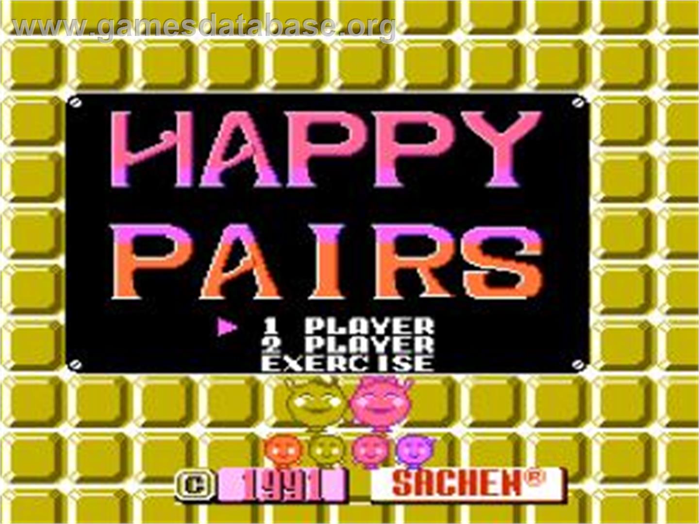 Happy Pairs - Nintendo NES - Artwork - Title Screen