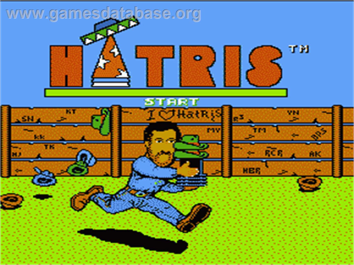 Hatris - Nintendo NES - Artwork - Title Screen
