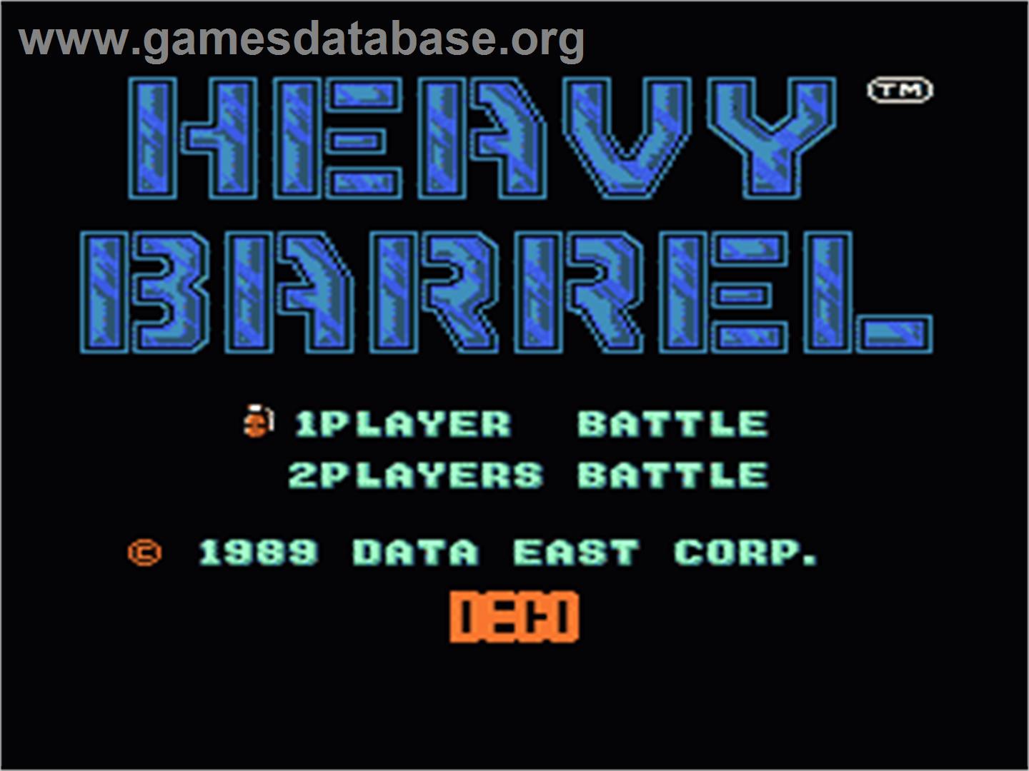 Heavy Barrel - Nintendo NES - Artwork - Title Screen