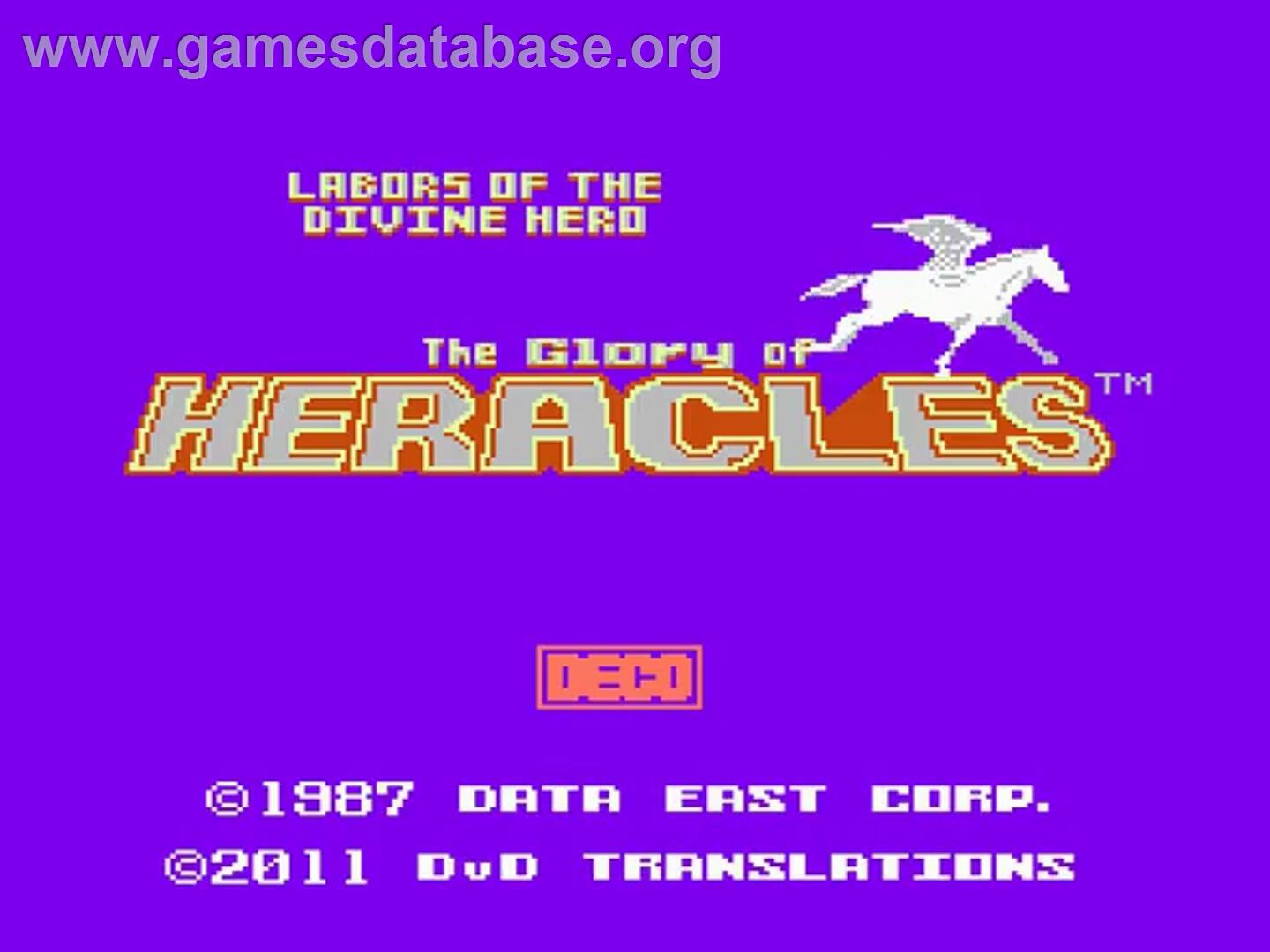 Heracles No Eikou - Toujin Makyouden - Nintendo NES - Artwork - Title Screen
