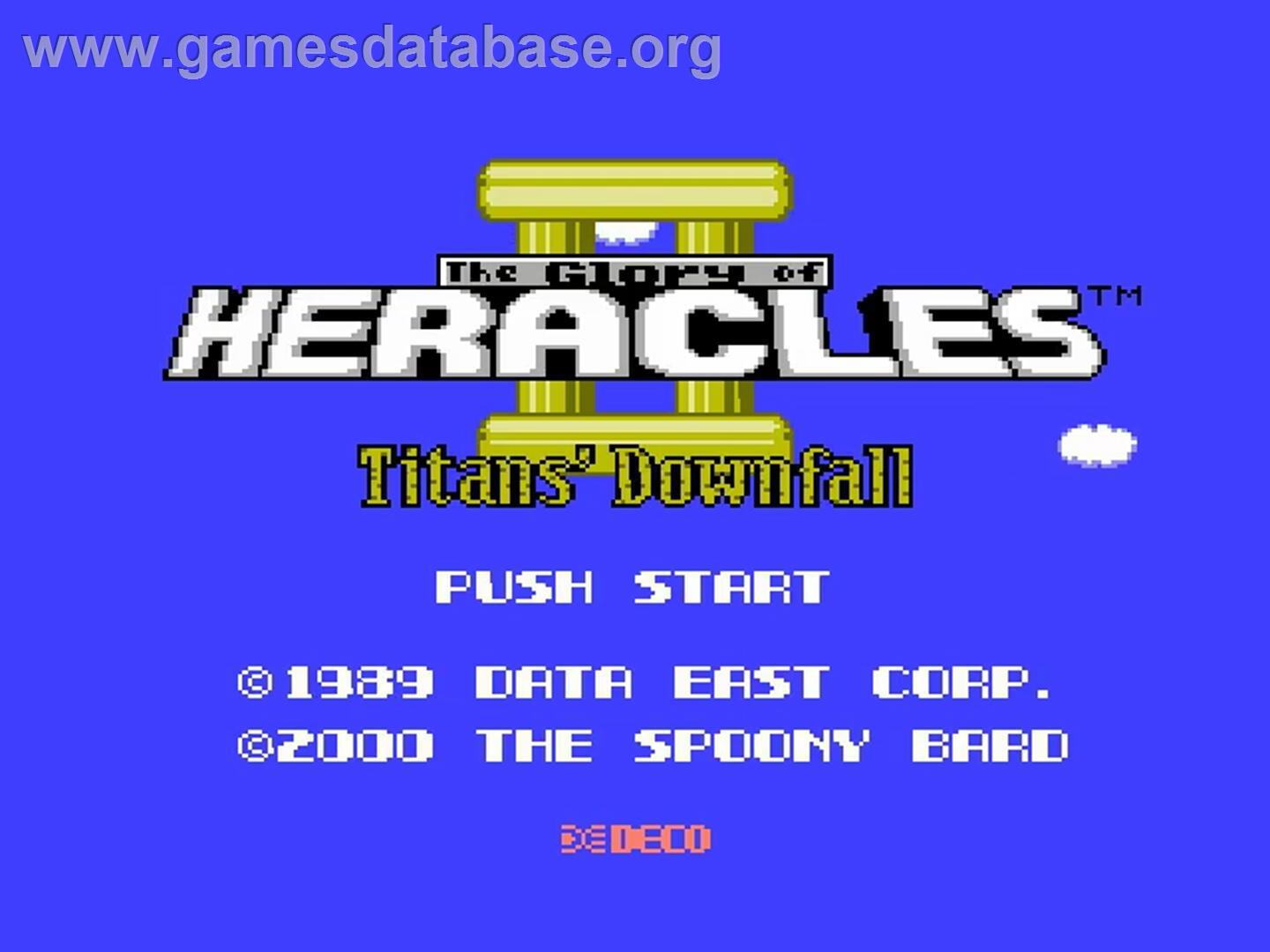 Heracles No Eikou 2 - Titan No Metsubou - Nintendo NES - Artwork - Title Screen