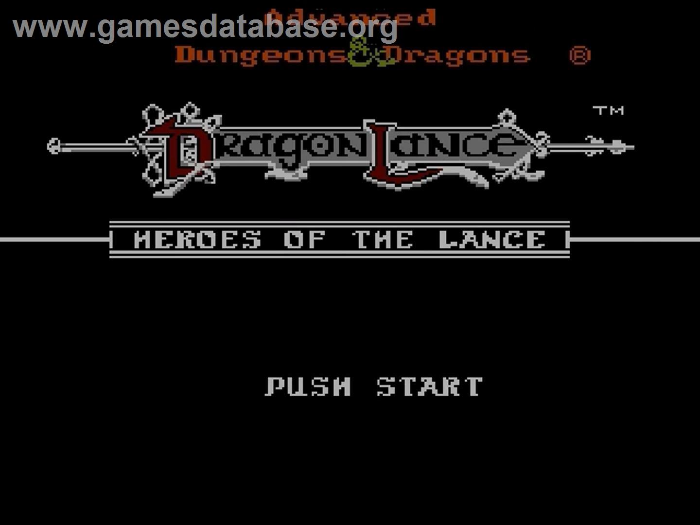 Heroes Of The Lance - Nintendo NES - Artwork - Title Screen