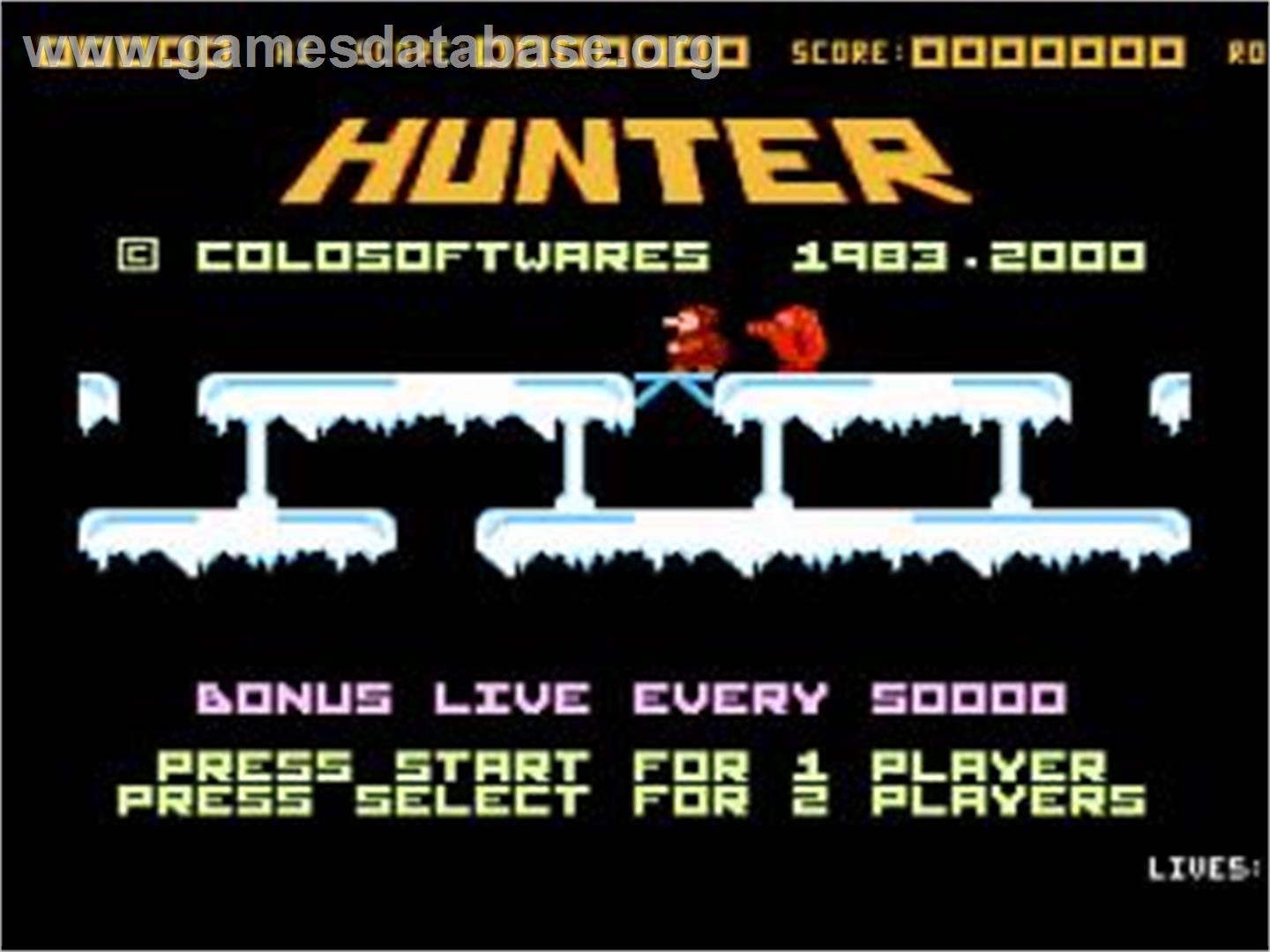 Hunter - Nintendo NES - Artwork - Title Screen