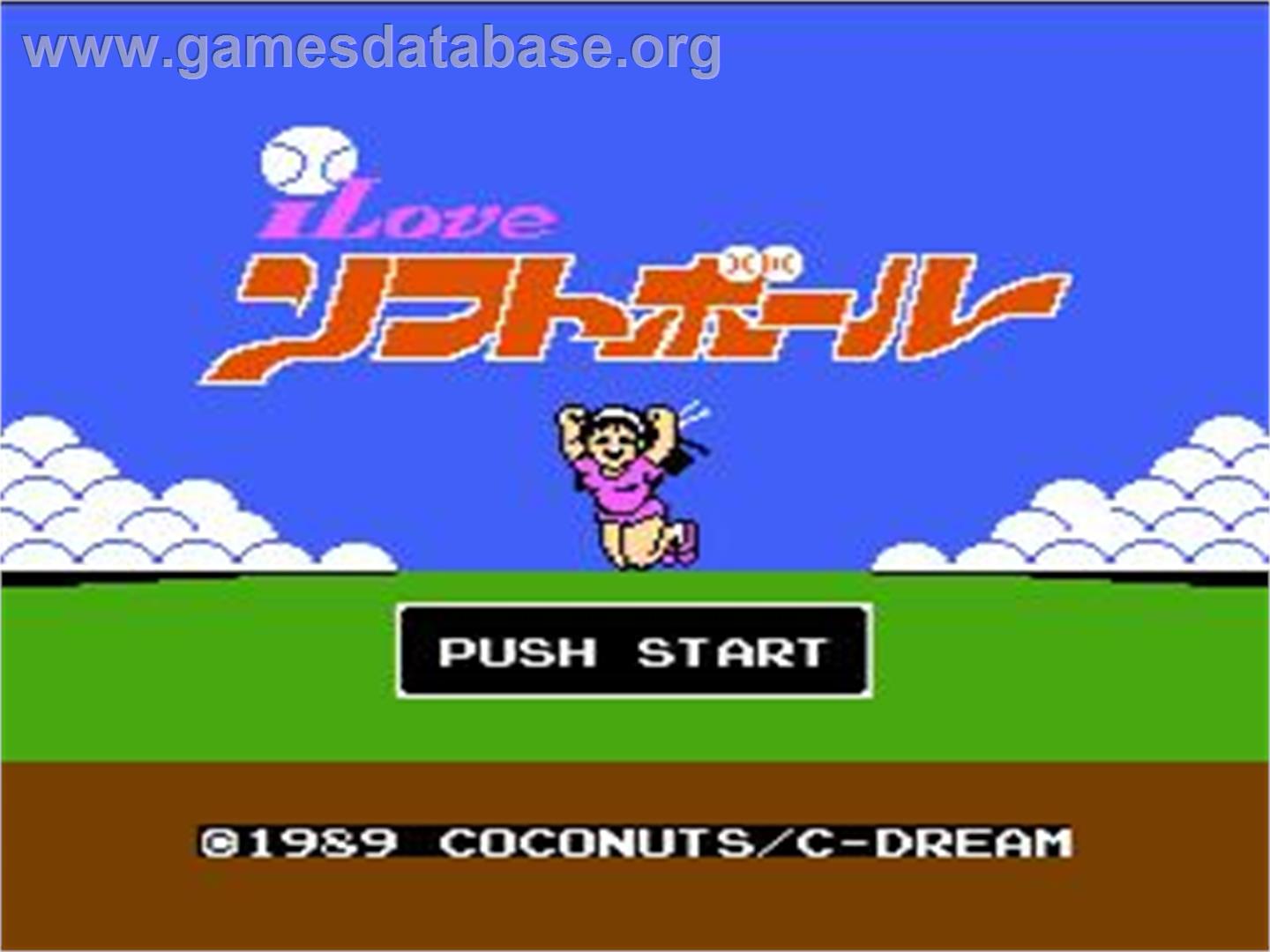 I Love Softball - Nintendo NES - Artwork - Title Screen