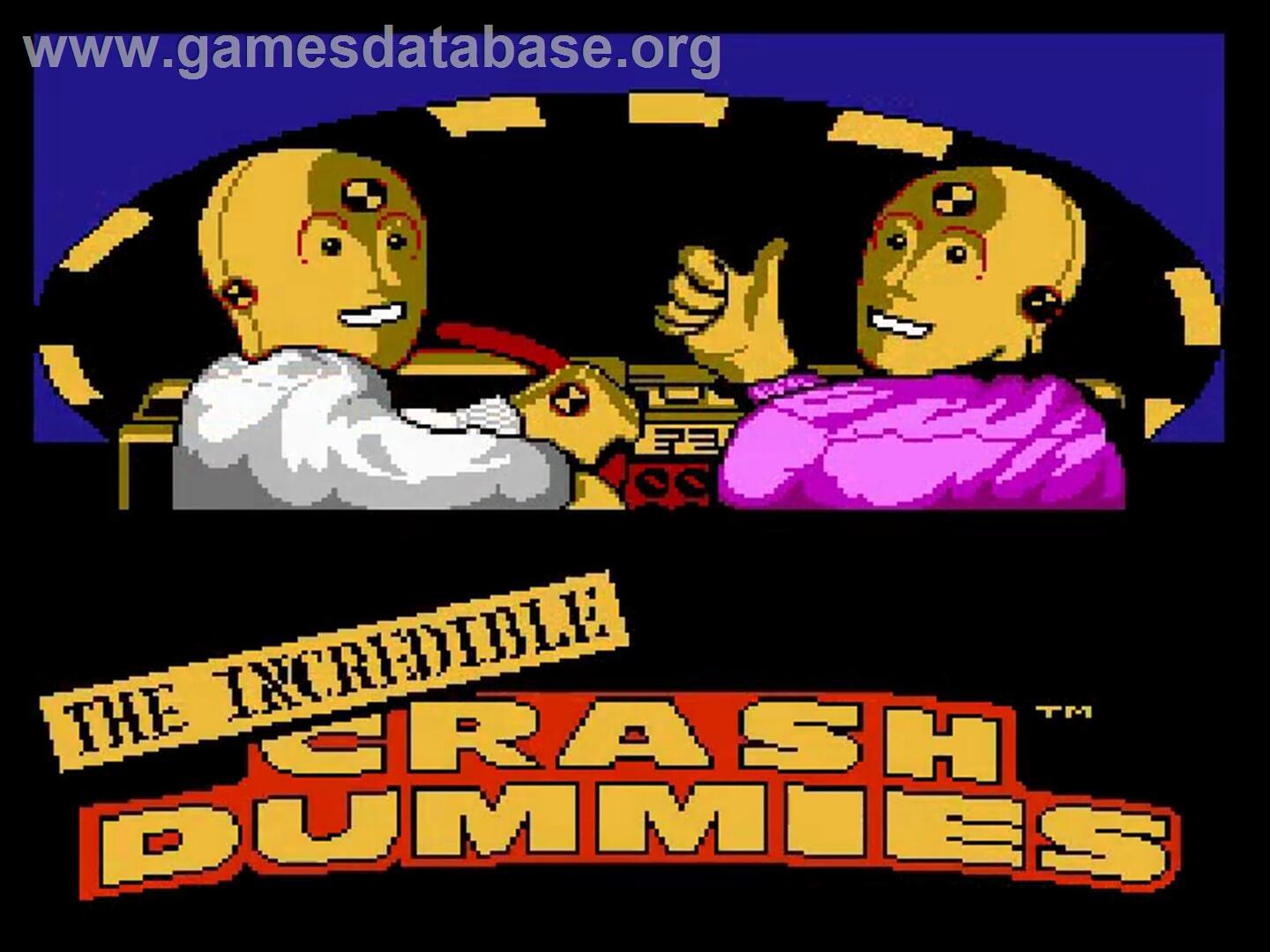Incredible Crash Dummies, The - Nintendo NES - Artwork - Title Screen