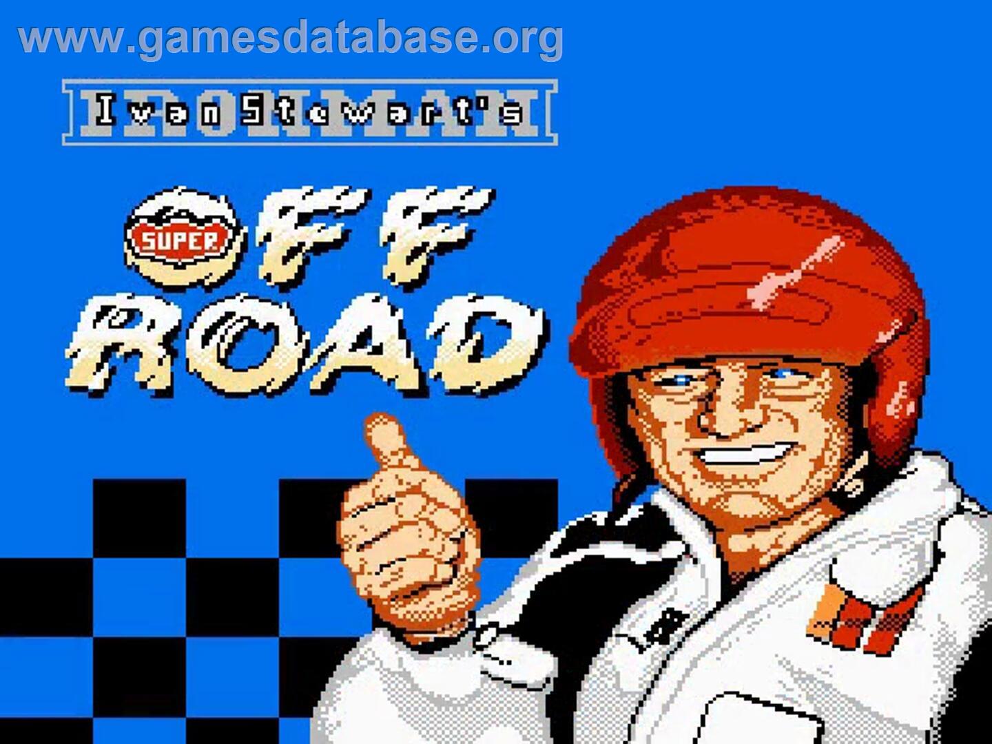Ivan 'ironman' Stewart's Super Off Road - Nintendo NES - Artwork - Title Screen