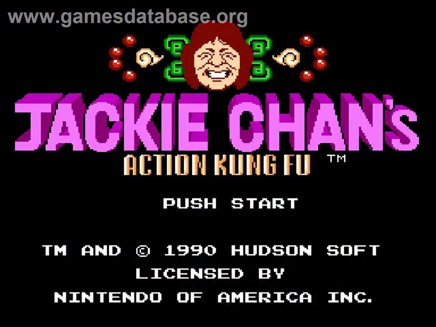 Jackie Chan's Action Kung Fu - Nintendo NES - Artwork - Title Screen