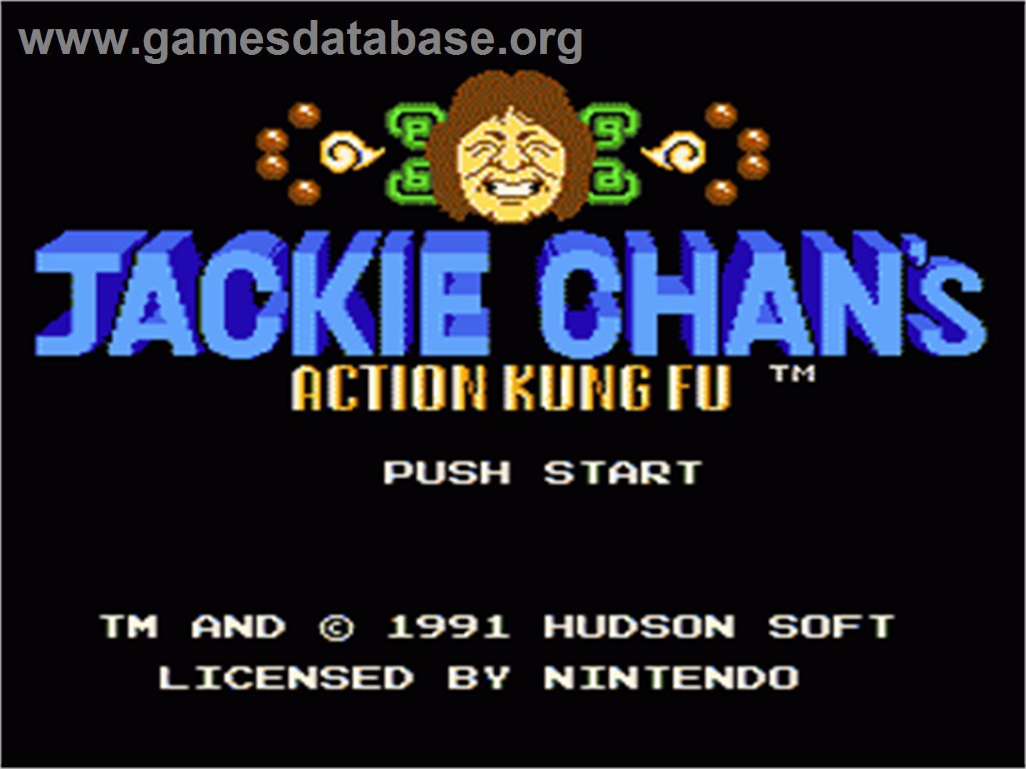 Jackie Chan's Action Kung Fu - Nintendo NES - Artwork - Title Screen