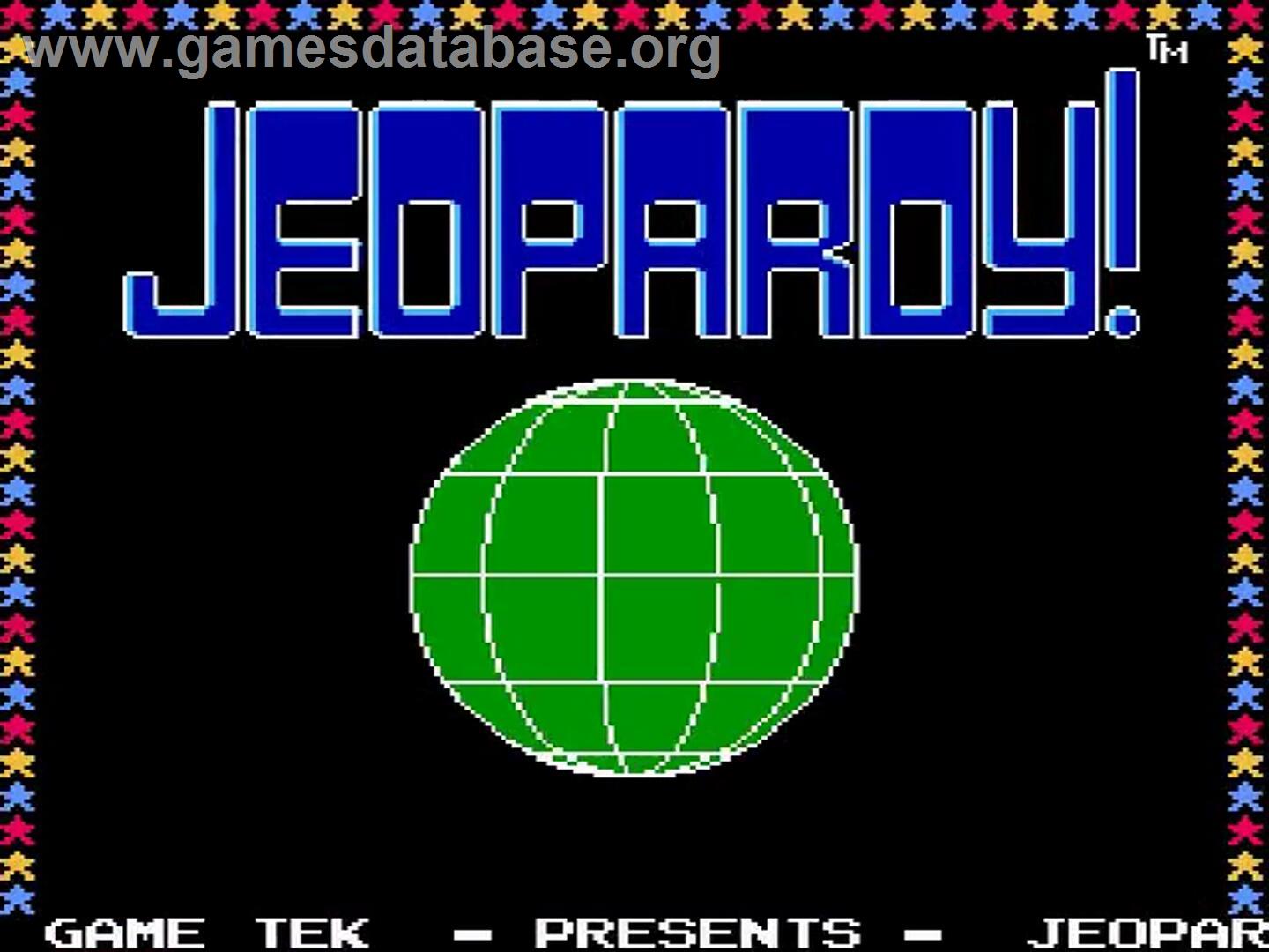 Jeopardy! - Nintendo NES - Artwork - Title Screen