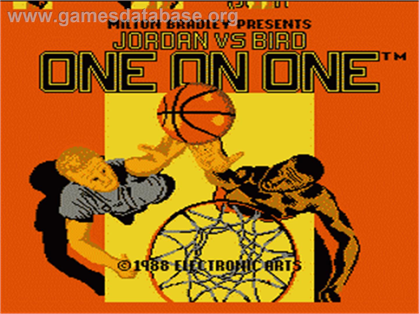 Jordan vs. Bird: One-on-One - Nintendo NES - Artwork - Title Screen