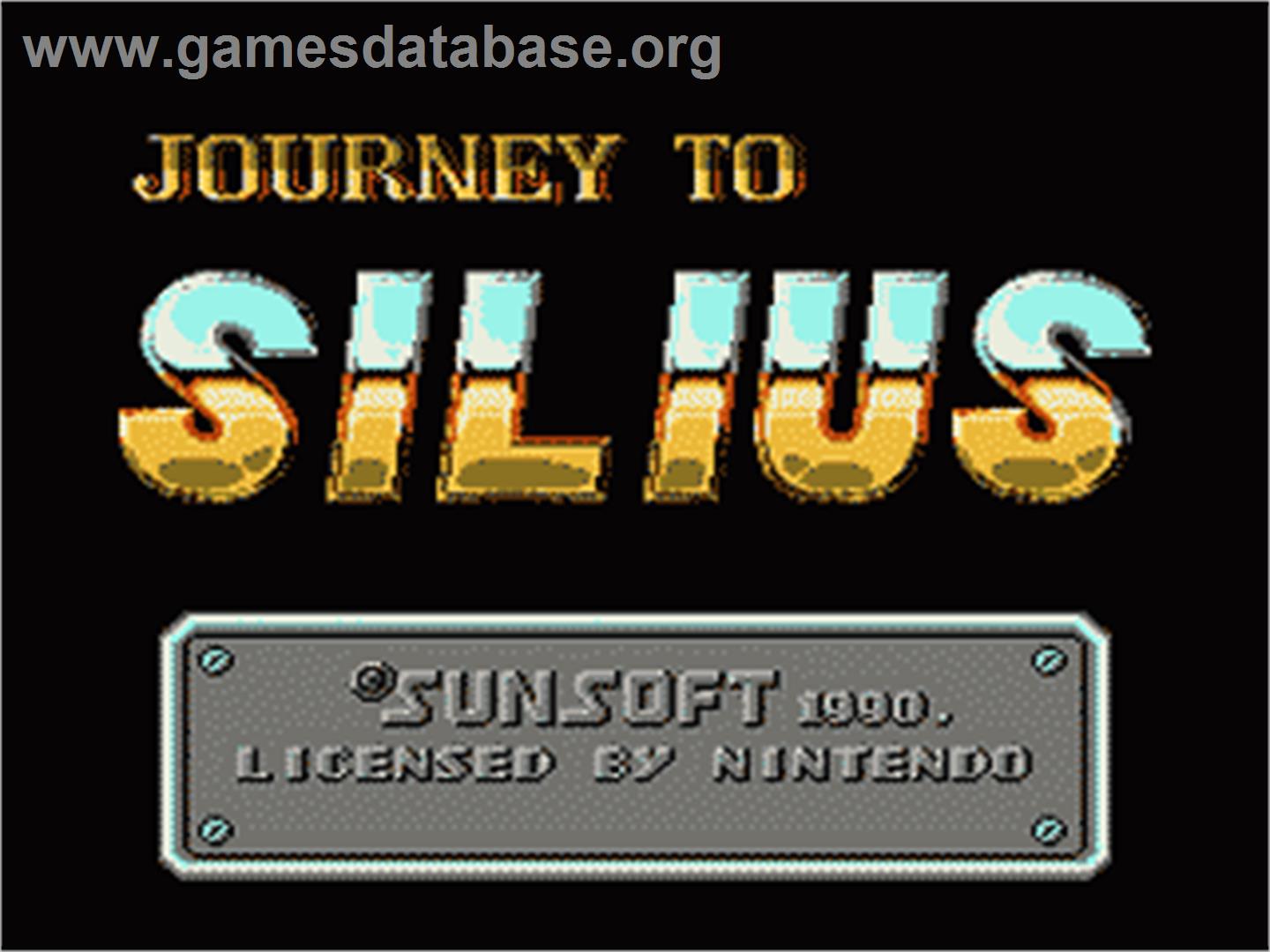 Journey to Silius - Nintendo NES - Artwork - Title Screen