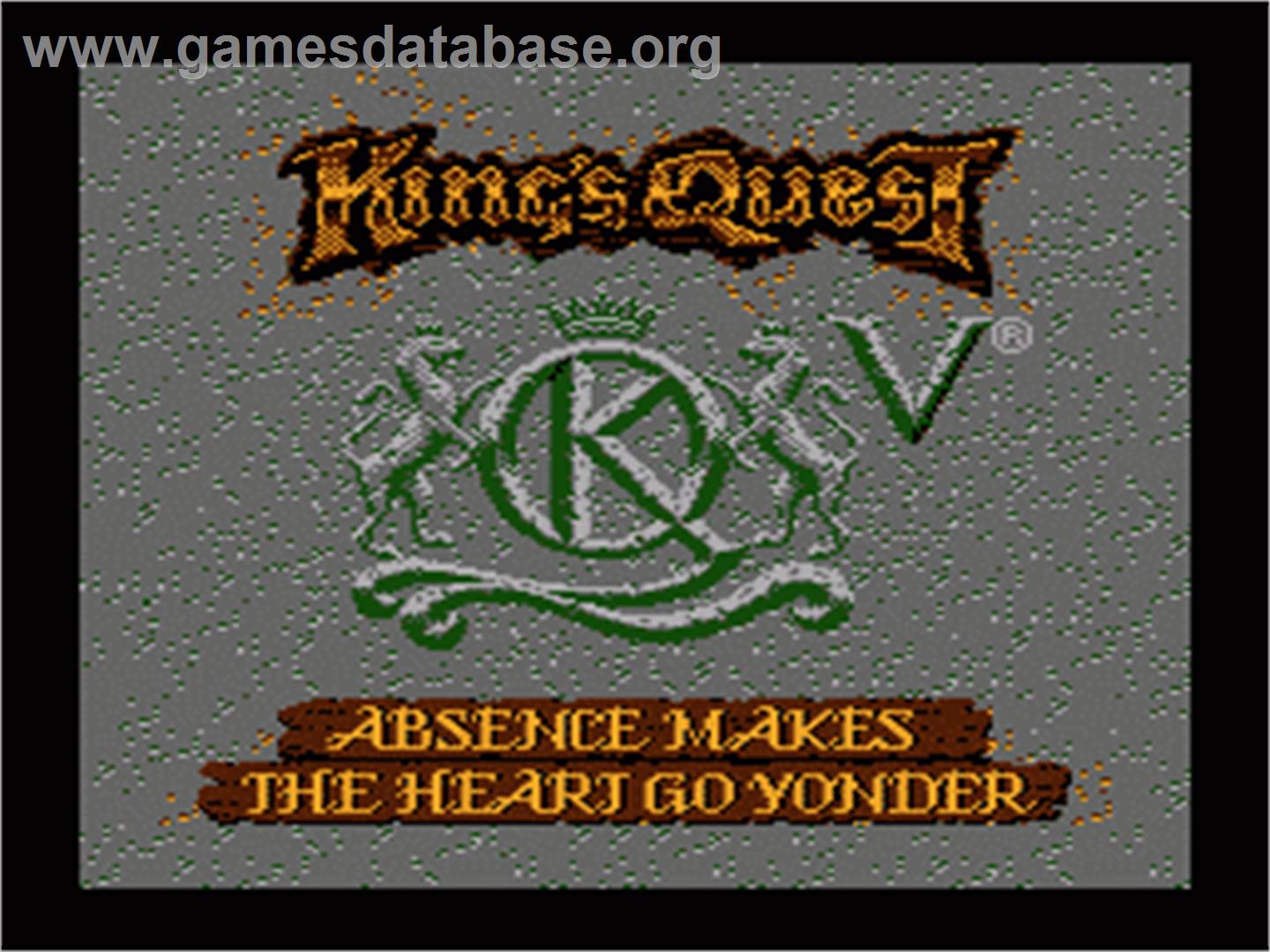 King's Quest V: Absence Makes the Heart Go Yonder - Nintendo NES - Artwork - Title Screen