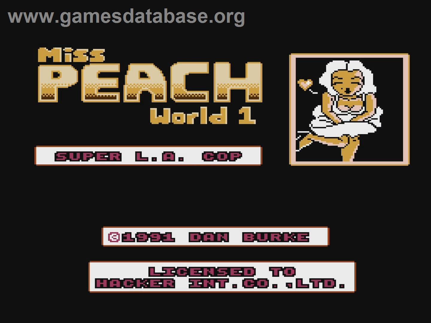 L.a Cop - Miss. Peach World - Nintendo NES - Artwork - Title Screen