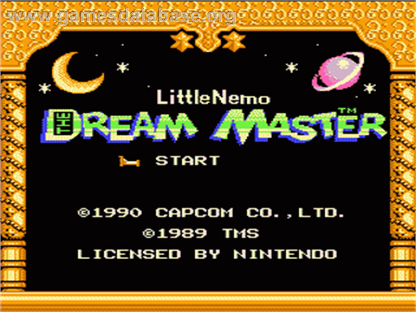 Little Nemo: The Dream Master - Nintendo NES - Artwork - Title Screen