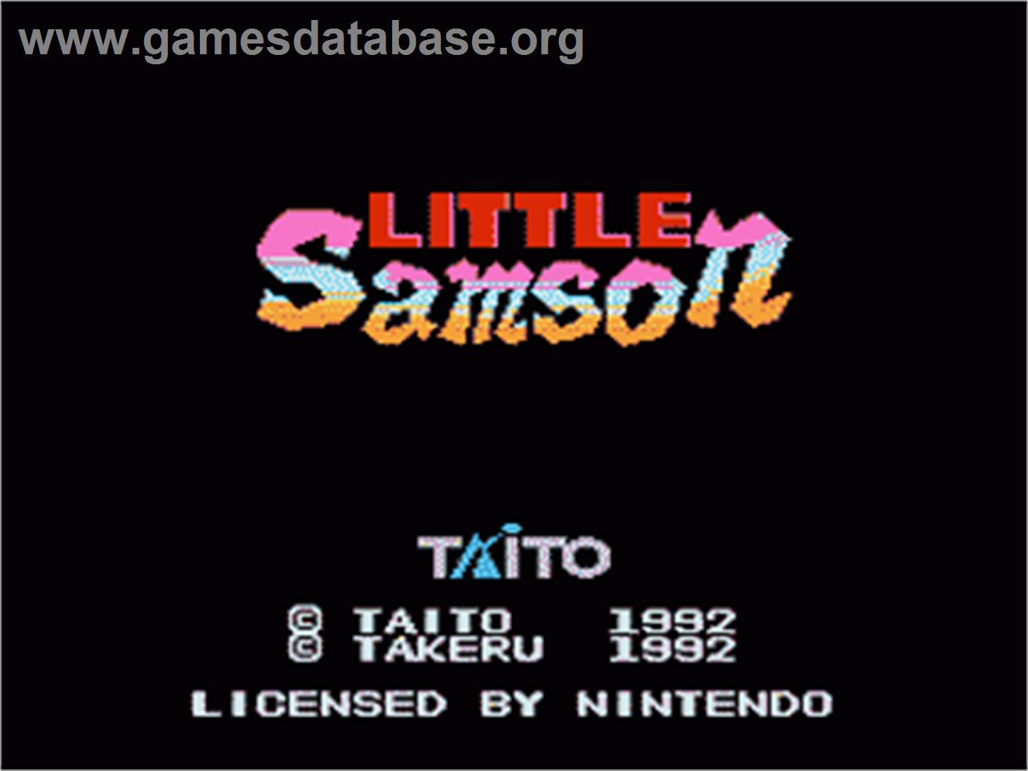 Little Samson - Nintendo NES - Artwork - Title Screen