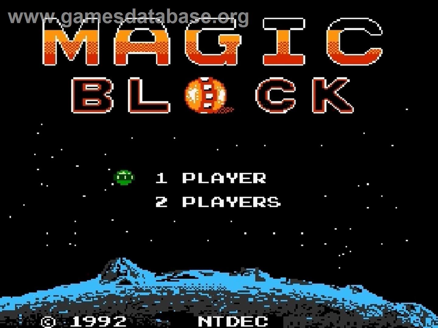 Magic Block - Nintendo NES - Artwork - Title Screen