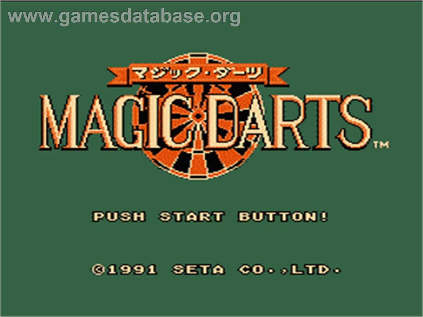 Magic Darts - Nintendo NES - Artwork - Title Screen