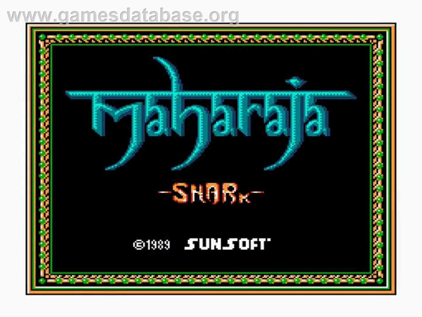 Maharaja - Nintendo NES - Artwork - Title Screen