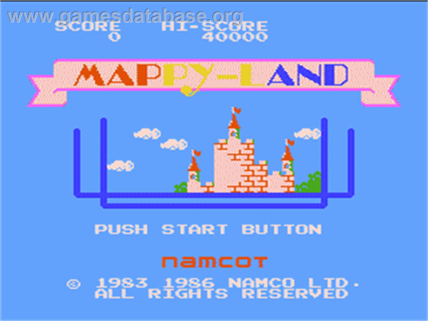 Mappy Land - Nintendo NES - Artwork - Title Screen