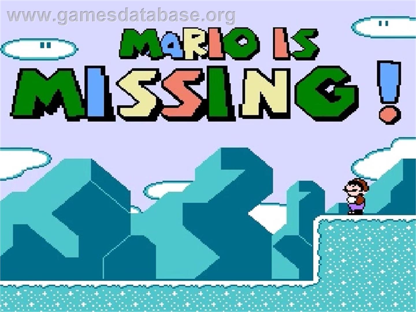 Mario is Missing - Nintendo NES - Artwork - Title Screen