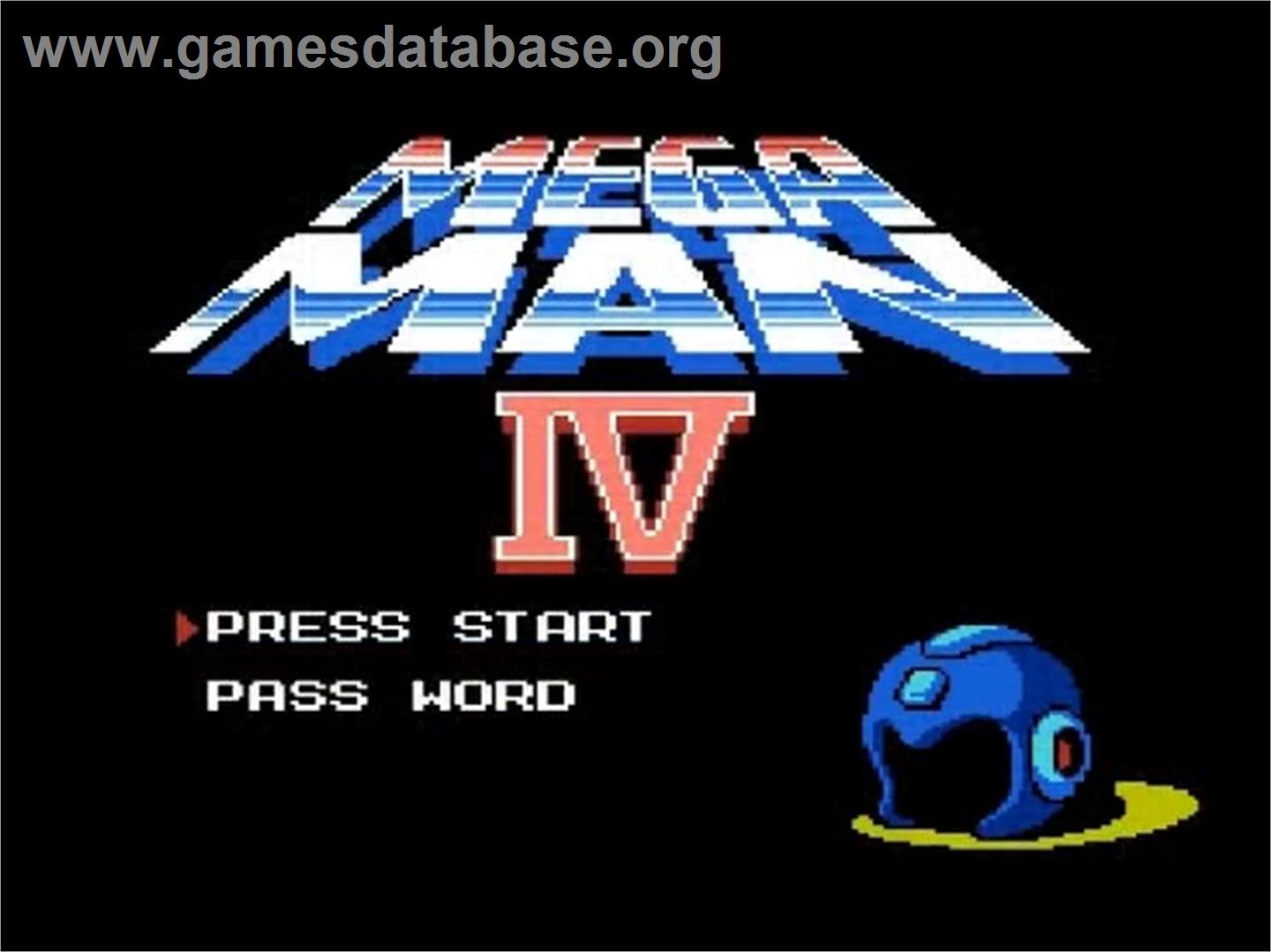 Mega Man 4 - Nintendo NES - Artwork - Title Screen