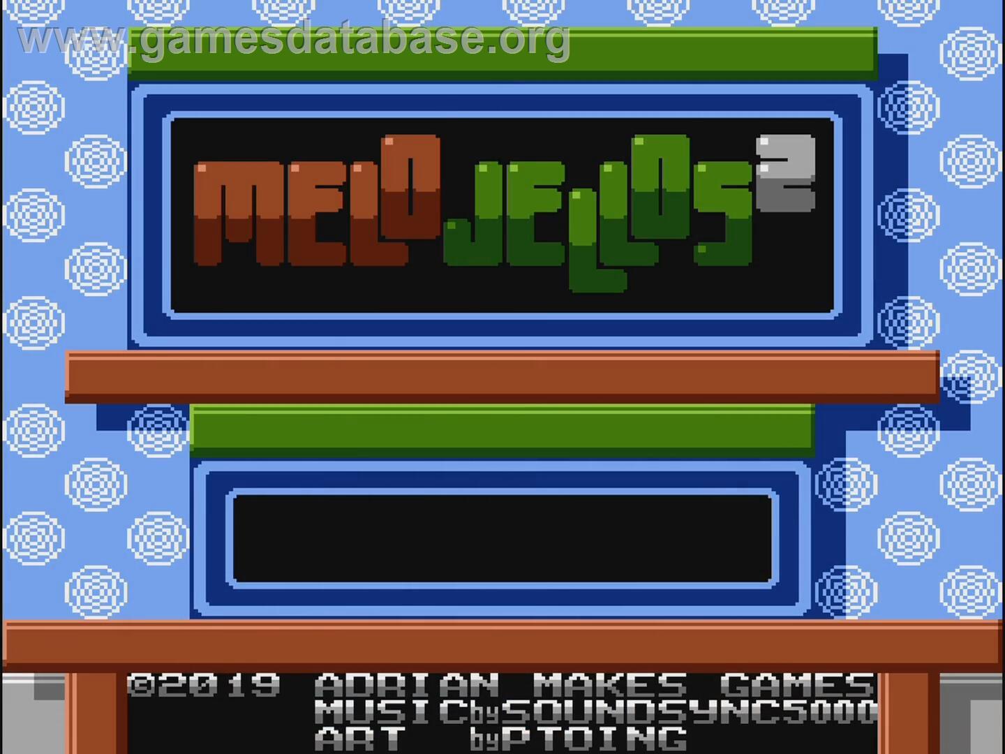 Melo Jellos 2 - Nintendo NES - Artwork - Title Screen