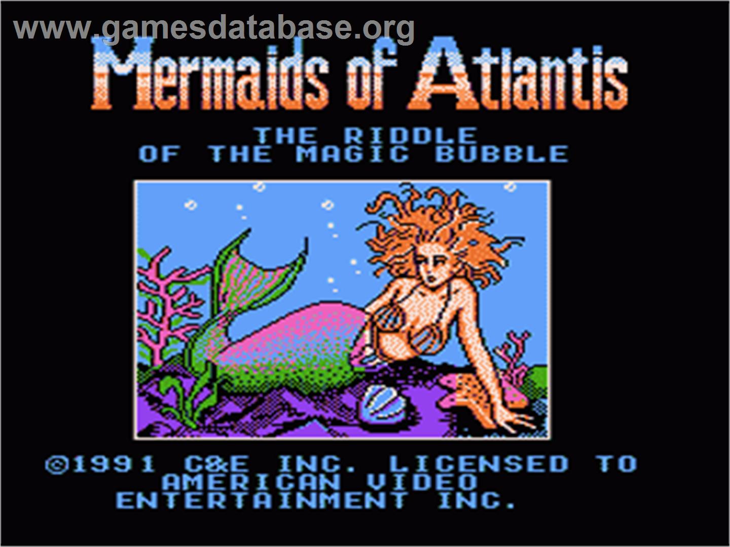 Mermaids of Atlantis: A Riddle of a Magic Bubble - Nintendo NES - Artwork - Title Screen