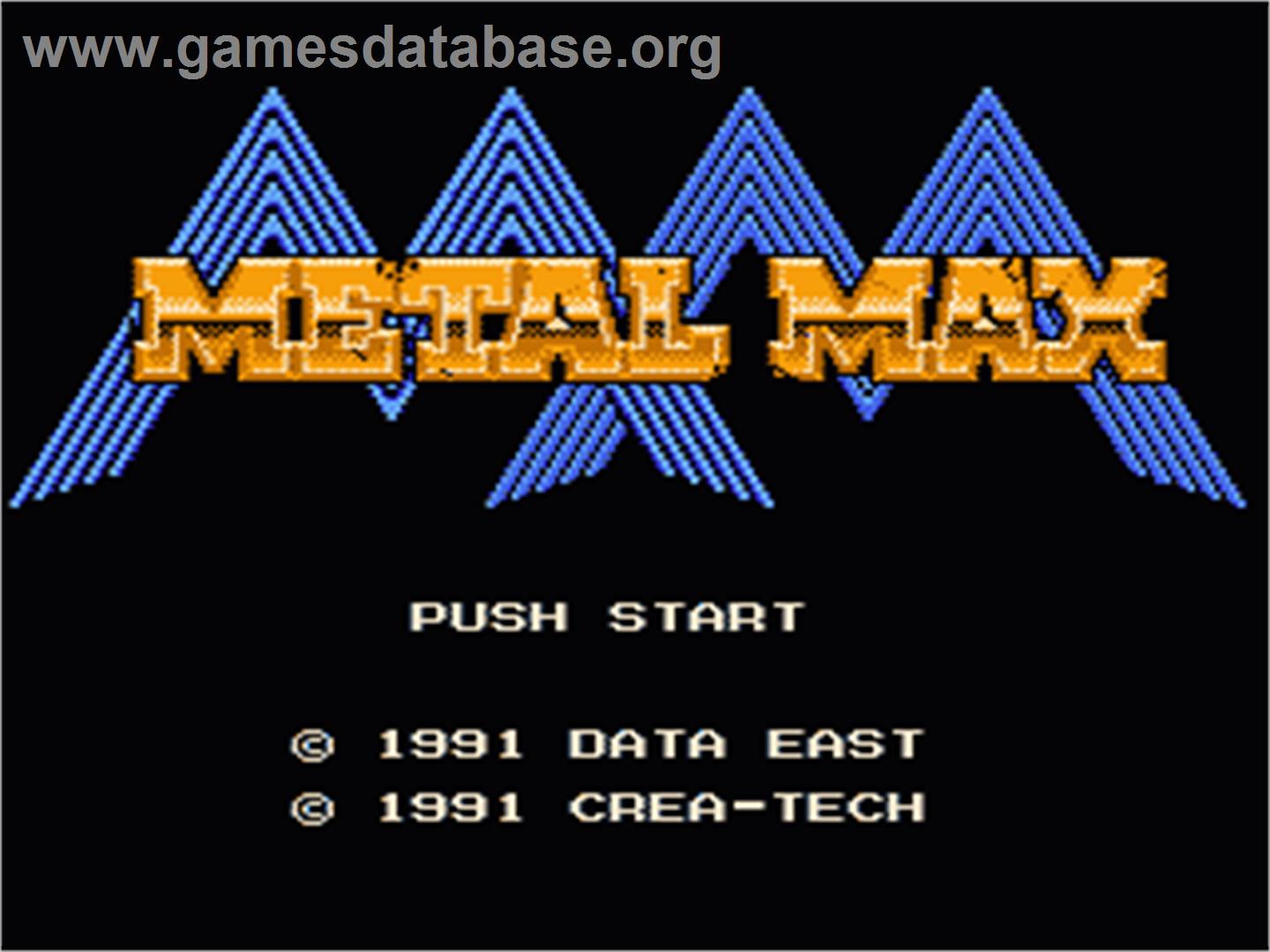Metal Max - Nintendo NES - Artwork - Title Screen