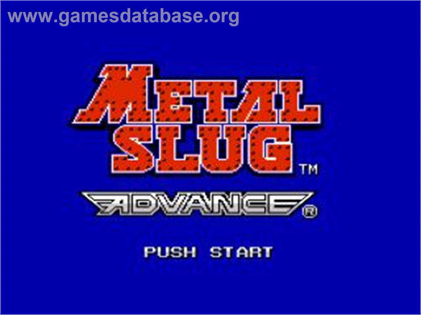 Metal Slug Advance - Nintendo NES - Artwork - Title Screen